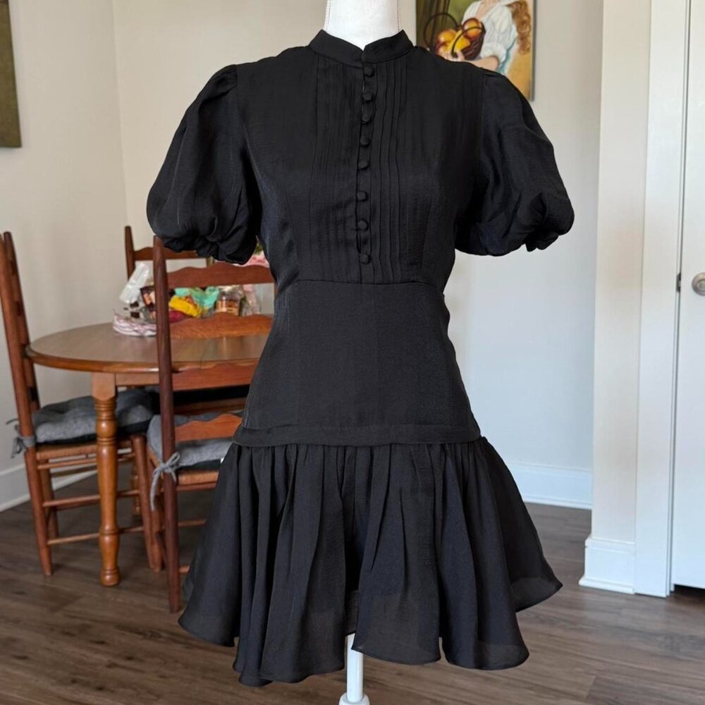 NWT Goth Little Black Dress With Ruffles